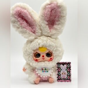 Baby Three Lily Rabbit Town Series White & Pink Bunny Plush Figure